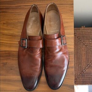 Church’s single monk strap in a brown calf leather finish